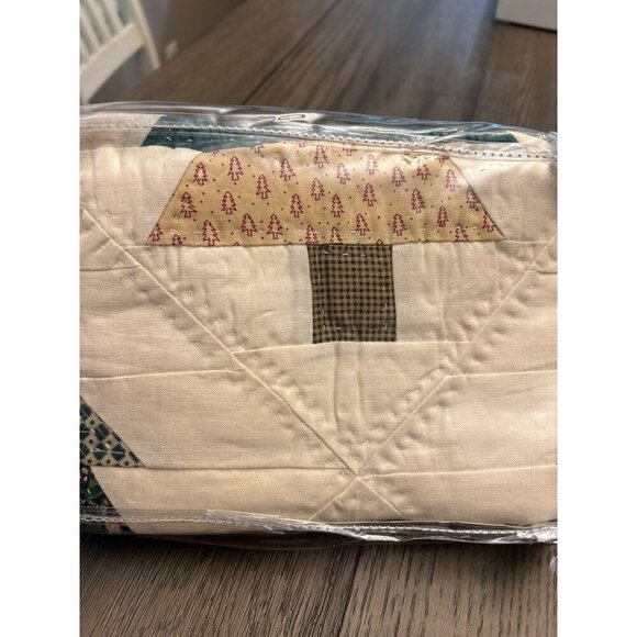 Douglas Fir Sham 55% Ramie 45% Cotton Quilted Forest Trees Design - Picture 3 of 5